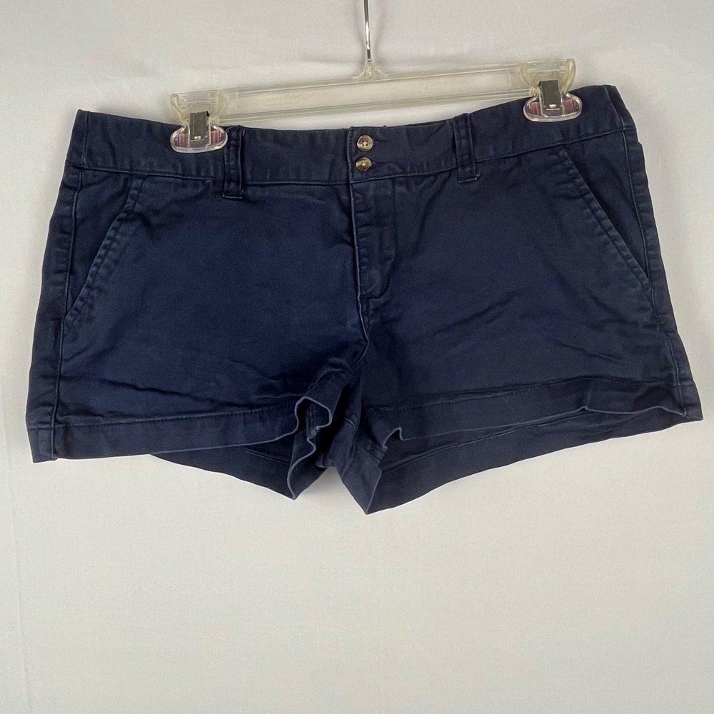 Mossimo Navy Blue Chino Low Rise Short Shorts Micro Mini‎ Wms 11 Y2K 2000s EUC